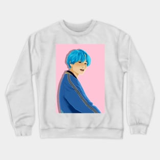 V KIM TAEHYUNG CUTE PASTEL PINK BTS Crewneck Sweatshirt